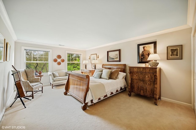 475 Maple St, Winnetka, IL 60093 - bedroom featuring crown molding and light colored carpet