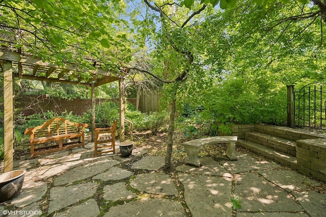 475 Maple St, Winnetka, IL 60093 - fenced backyard with a patio and a pergola