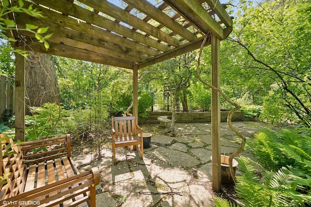 475 Maple St, Winnetka, IL 60093 - view of patio featuring a pergola
