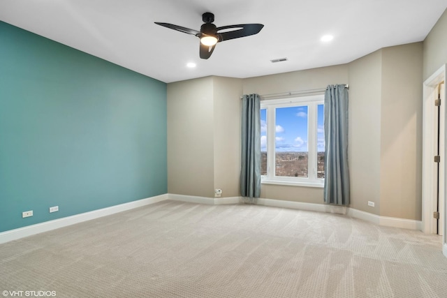 1 Renaissance Pl Unit 1Ph, Palatine, IL 60067 - unfurnished room featuring a ceiling fan, baseboards, carpet flooring, and recessed lighting