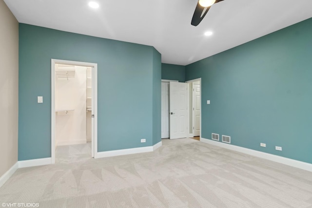 1 Renaissance Pl Unit 1Ph, Palatine, IL 60067 - unfurnished bedroom featuring carpet floors, recessed lighting, baseboards, and a ceiling fan