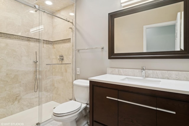 1 Renaissance Pl Unit 1Ph, Palatine, IL 60067 - bathroom featuring a stall shower, toilet, and vanity