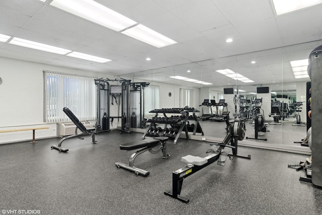 1 Renaissance Pl Unit 1Ph, Palatine, IL 60067 - gym with a drop ceiling