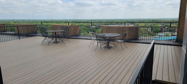 1 Renaissance Pl Unit 1Ph, Palatine, IL 60067 - wooden deck with outdoor dining area
