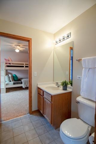 738 Dillon Ct, Grayslake, IL 60030 - bathroom with vanity, toilet, and tile patterned floors