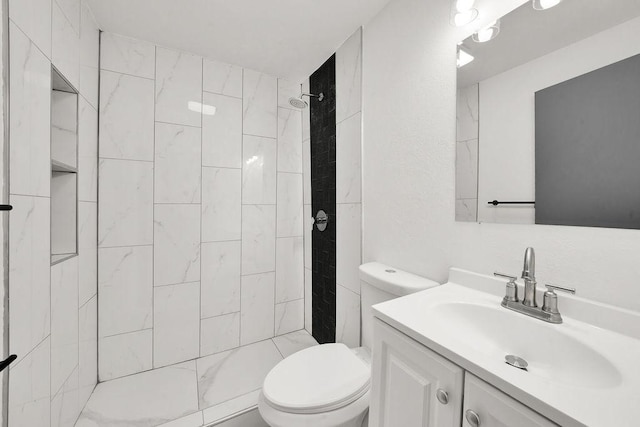 1401 Stanley Blvd, Calumet City, IL 60409 - full bath featuring vanity, a tile shower, and toilet