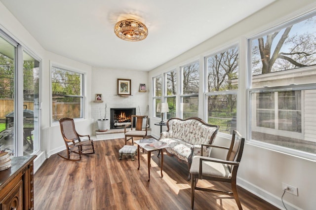 627 Beaver Rd, Glenview, IL 60025 - sunroom / solarium featuring plenty of natural light, baseboards, and wood finished floors