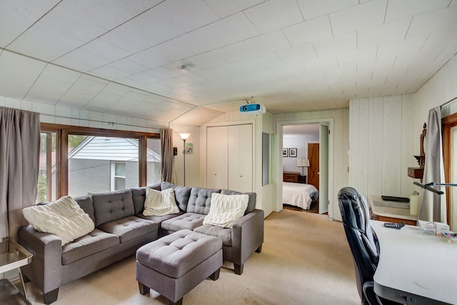 627 Beaver Rd, Glenview, IL 60025 - living room with vaulted ceiling and light carpet