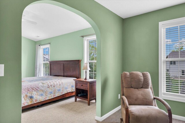 4603 Stonebridge Dr, Champaign, IL 61822 - carpeted bedroom with arched walkways and baseboards
