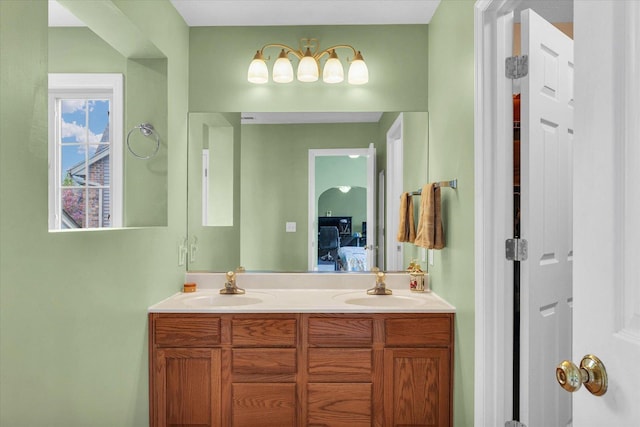 4603 Stonebridge Dr, Champaign, IL 61822 - bathroom featuring a sink, double vanity, and connected bathroom