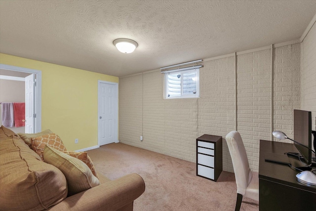 4603 Stonebridge Dr, Champaign, IL 61822 - office with a textured ceiling and carpet