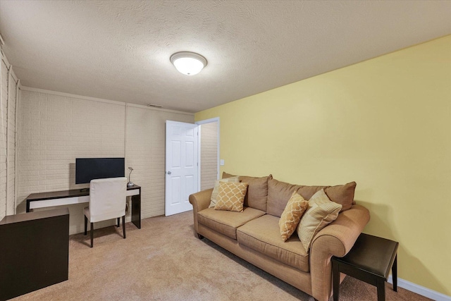 4603 Stonebridge Dr, Champaign, IL 61822 - office area with a textured ceiling and carpet floors