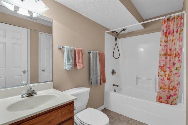 4603 Stonebridge Dr, Champaign, IL 61822 - full bath featuring toilet, baseboards, visible vents, vanity, and shower / bathtub combination with curtain