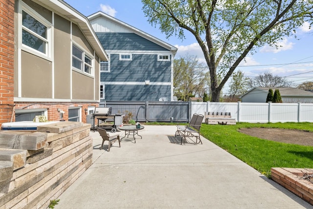 view of patio / terrace with a fenced backyard