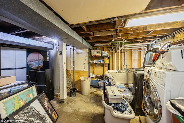 3610 Lombard Ave, Berwyn, IL 60402 - unfinished basement featuring washer / dryer