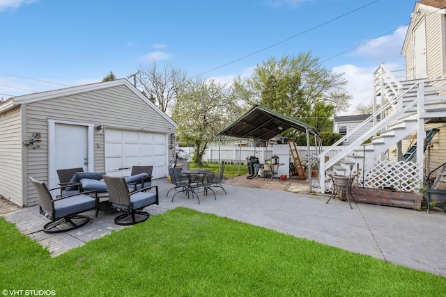 3610 Lombard Ave, Berwyn, IL 60402 - view of yard with a patio area, an outdoor structure, and stairs
