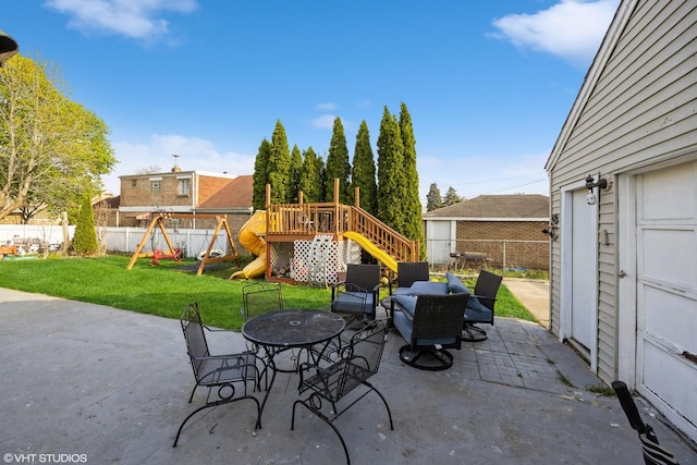 3610 Lombard Ave, Berwyn, IL 60402 - view of patio featuring a playground