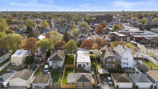 bird's eye view with a residential view