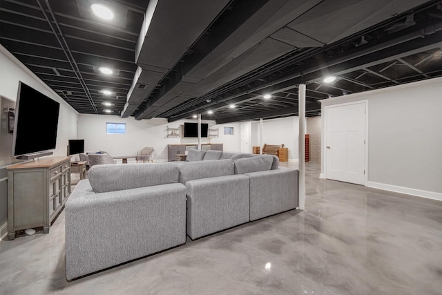 1075 Grand Mesa Ave, New Lenox, IL 60451 - living area featuring baseboards and concrete floors