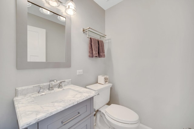 1075 Grand Mesa Ave, New Lenox, IL 60451 - half bath featuring vanity, baseboards, and toilet