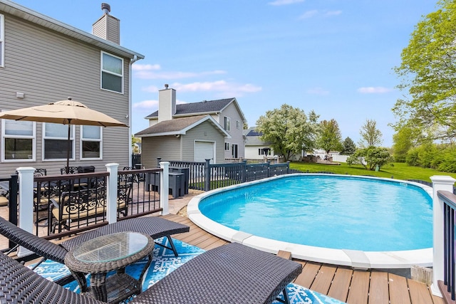 1518 Parkside Dr, Plainfield, IL 60586 - view of swimming pool featuring a deck and a fenced in pool
