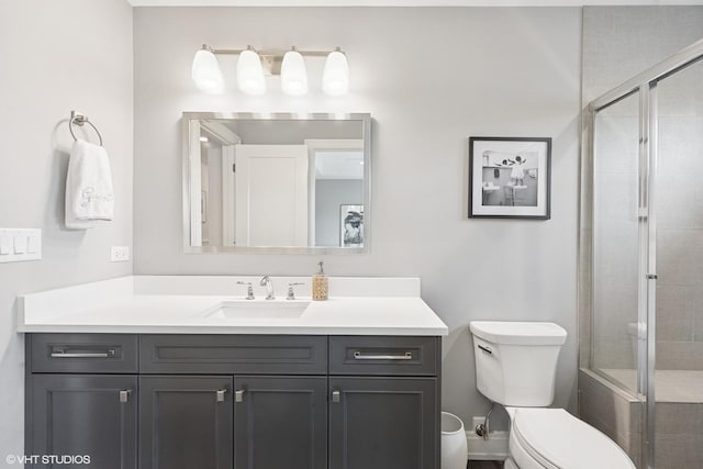 236 W Crescent Ave, Elmhurst, IL 60126 - full bath featuring a stall shower, vanity, and toilet