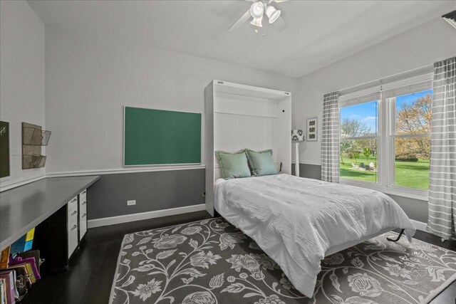 6N372 E Ridgewood Dr, Saint Charles, IL 60175 - bedroom featuring dark wood finished floors, baseboards, and ceiling fan