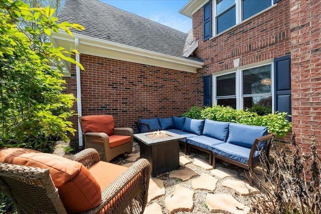 6N372 E Ridgewood Dr, Saint Charles, IL 60175 - view of patio / terrace featuring an outdoor living space with a fire pit