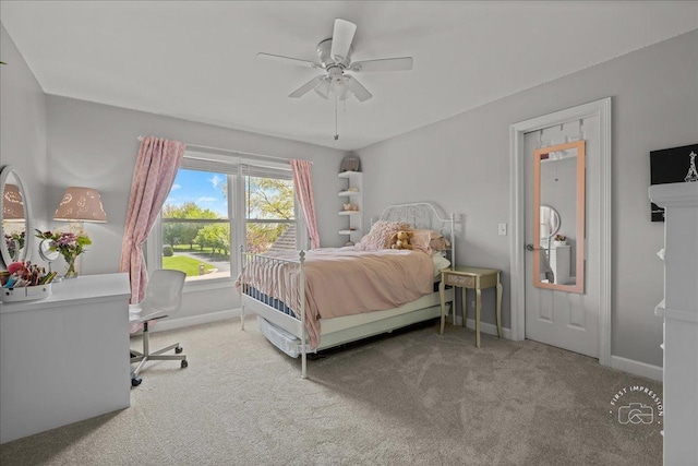 6N372 E Ridgewood Dr, Saint Charles, IL 60175 - bedroom featuring carpet, baseboards, and ceiling fan