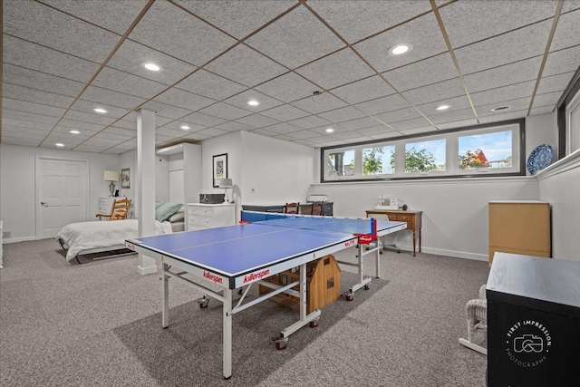 6N372 E Ridgewood Dr, Saint Charles, IL 60175 - recreation room with recessed lighting, carpet floors, and baseboards