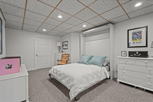 6N372 E Ridgewood Dr, Saint Charles, IL 60175 - bedroom with recessed lighting, carpet floors, and a paneled ceiling