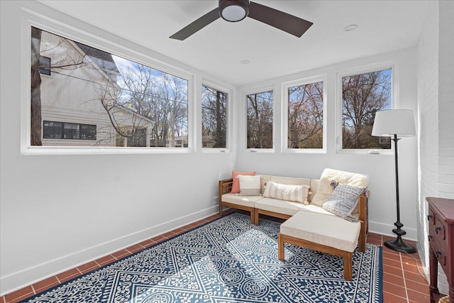 130 Ravine Forest Dr, Lake Bluff, IL 60044 - sunroom / solarium featuring tile patterned floors and baseboards