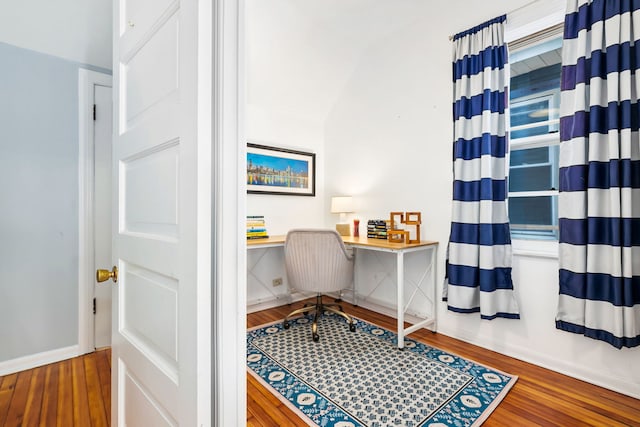 interior space featuring wood finished floors