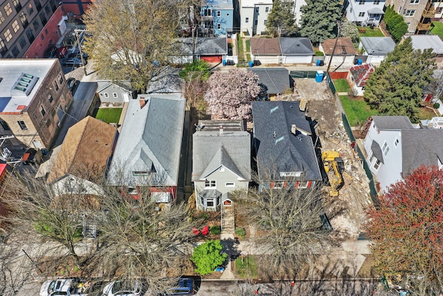 bird's eye view with a residential view