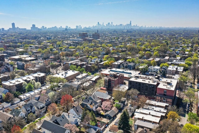 aerial view with a view of city