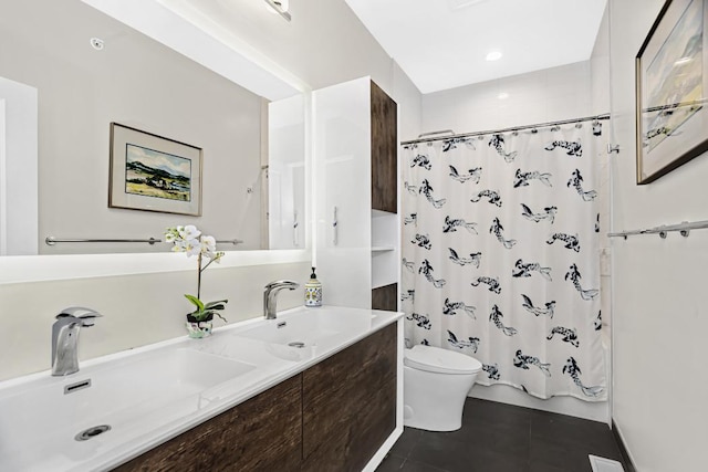 1122 Pitner Ave, Evanston, IL 60202 - full bathroom featuring tile patterned floors and double vanity