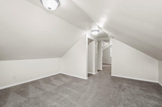 15 N Hillcrest Ave, Fox Lake, IL 60020 - bonus room featuring carpet floors, baseboards, and vaulted ceiling