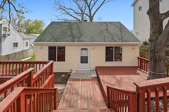 15 N Hillcrest Ave, Fox Lake, IL 60020 - wooden deck featuring fence and cooling unit