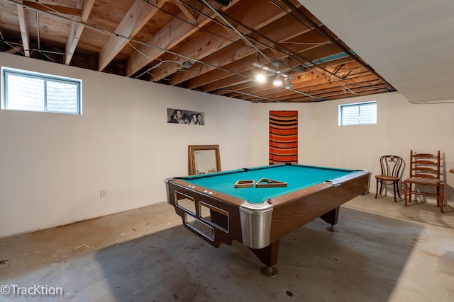 2803 Monterra Dr, Spring Grove, IL 60081 - playroom featuring concrete flooring and billiards table