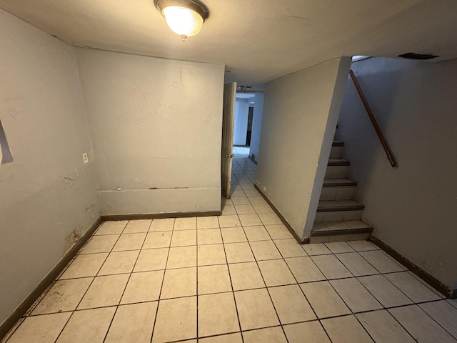 1649 N Latrobe Ave, Chicago, IL 60639 - interior space featuring light tile patterned floors, baseboards, and stairs