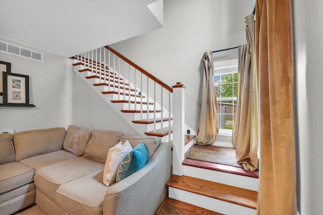 stairway with visible vents
