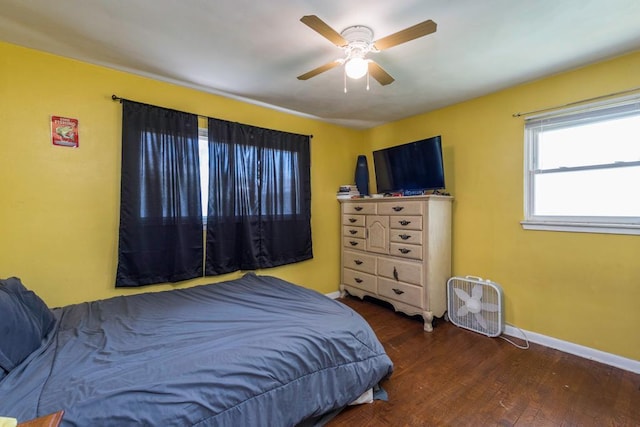 2214 Gilead Ave, Zion, IL 60099 - bedroom featuring ceiling fan, wood finished floors, and baseboards
