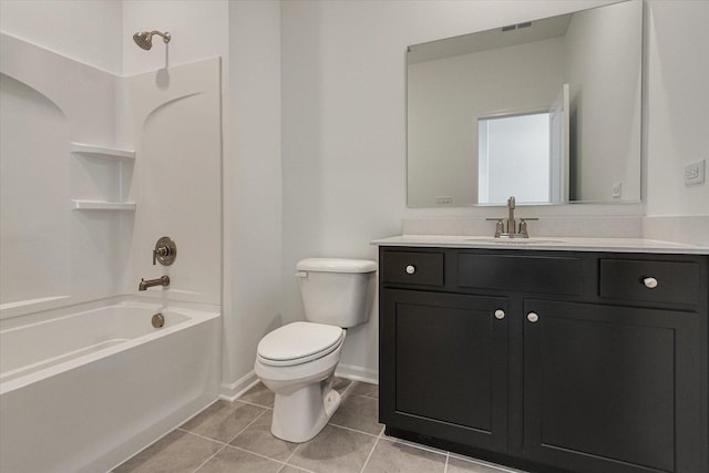 4 Harborside Way, Hawthorn Woods, IL 60047 - full bath with tile patterned floors, bathing tub / shower combination, toilet, vanity, and visible vents