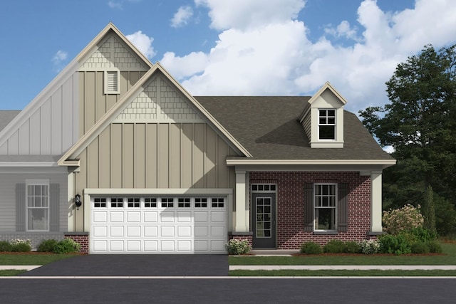 3 Harborside Way, Hawthorn Woods, IL 60047 - craftsman-style house with brick siding, board and batten siding, aphalt driveway, and an attached garage