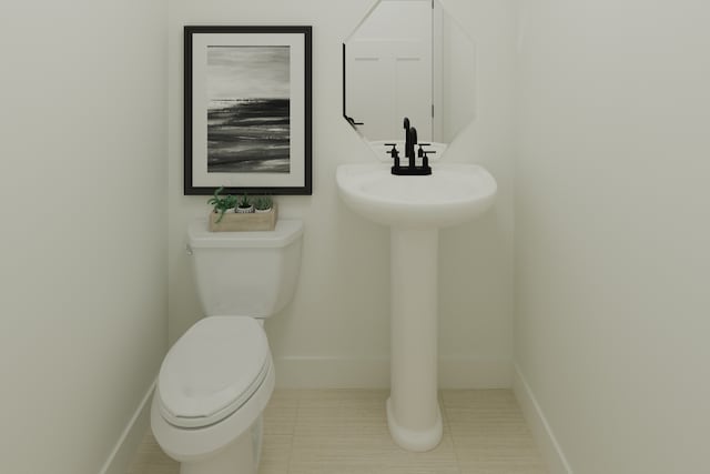 3 Harborside Way, Hawthorn Woods, IL 60047 - half bathroom with toilet and tile patterned flooring