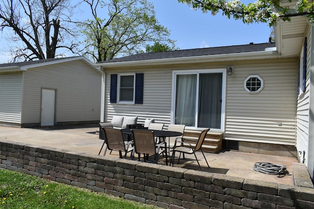 view of patio featuring entry steps
