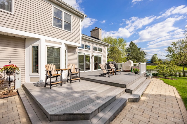 wooden deck with fence