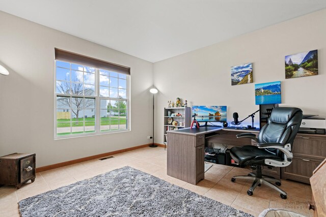 486 Devonaire Pkwy, Dekalb, IL 60115 - tiled office featuring baseboards