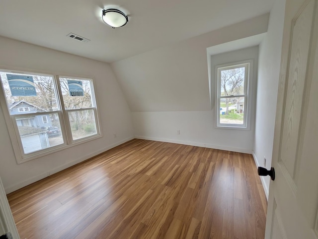 257 Orchard Ave, Kankakee, IL 60901 - additional living space featuring plenty of natural light, baseboards, light wood-style floors, and lofted ceiling