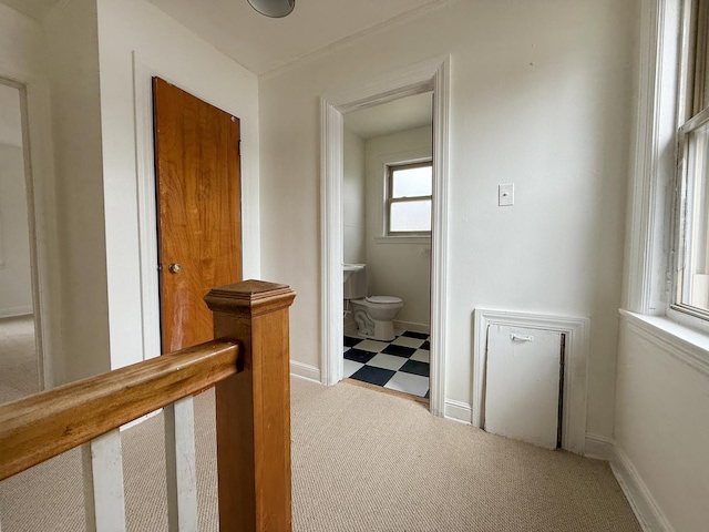 1714 W Beverly Glen Pkwy, Chicago, IL 60643 - hall featuring tile patterned floors and baseboards